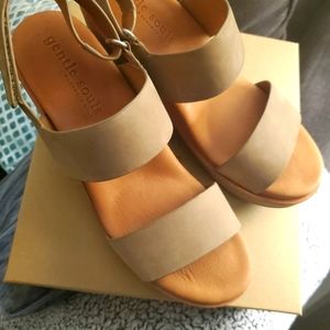 Hope Suede Slingback Wedge Sandals